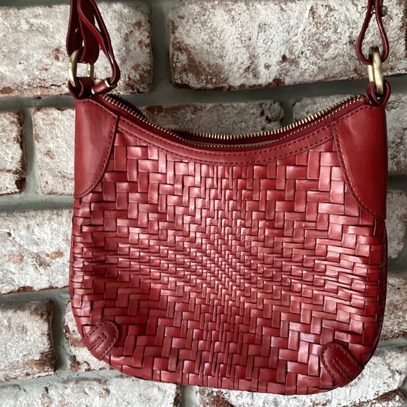 Cole Hann red leather crossbody purse - Picture 8 of 8